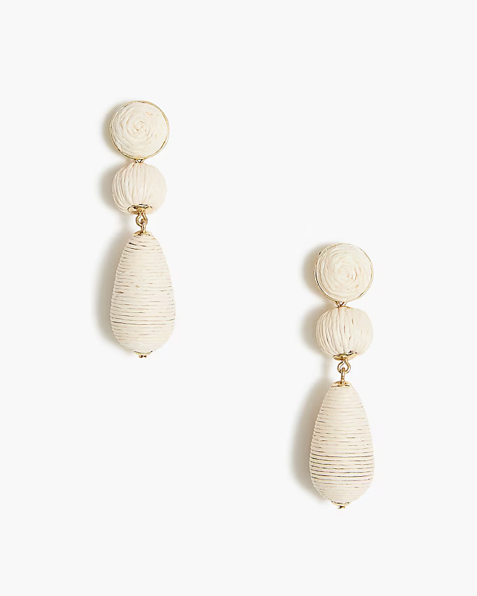 Factory: Raffia Drop Statement Earrings For Women | J.Crew Factory