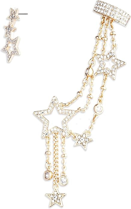 Emily in Paris Gold-Tone 2-Pc. Set Pavé Star Stud Single Earring & Ear Climber | Amazon (US)