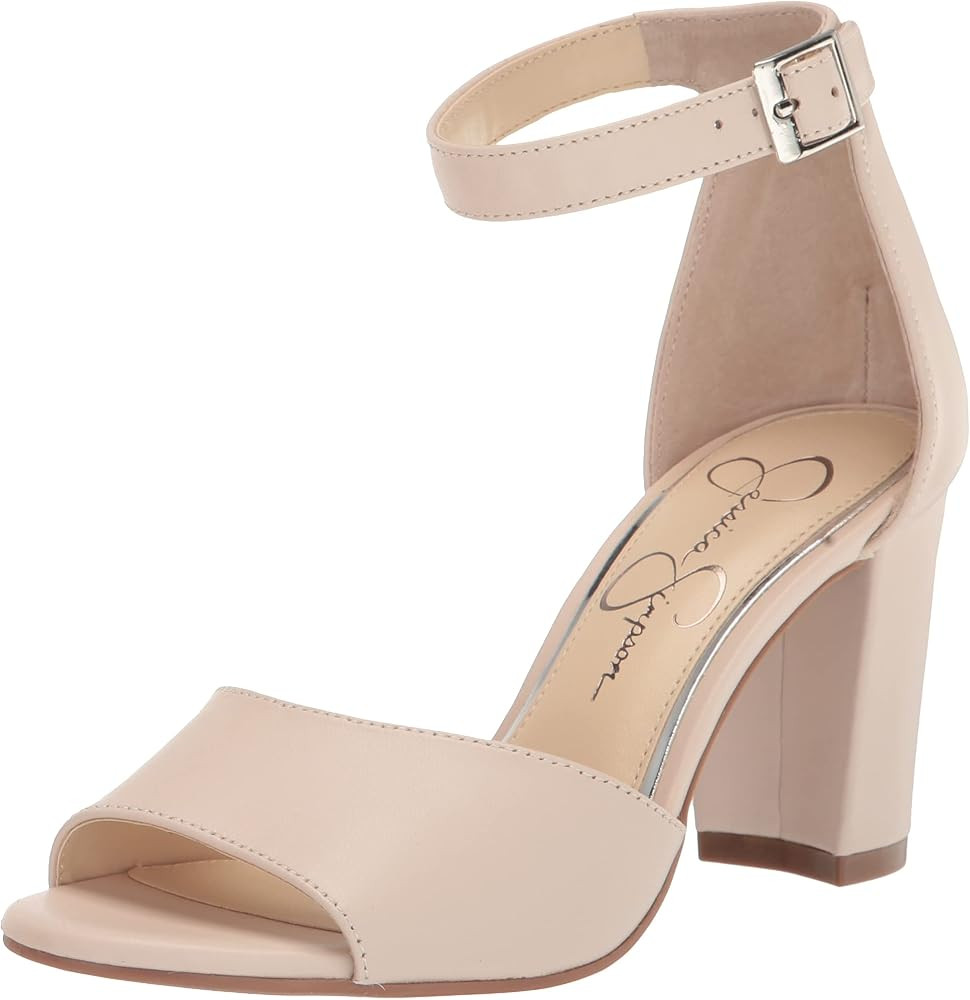 Jessica Simpson Women's Sherron Ankle Strap Block Heel Sandals | Amazon (US)