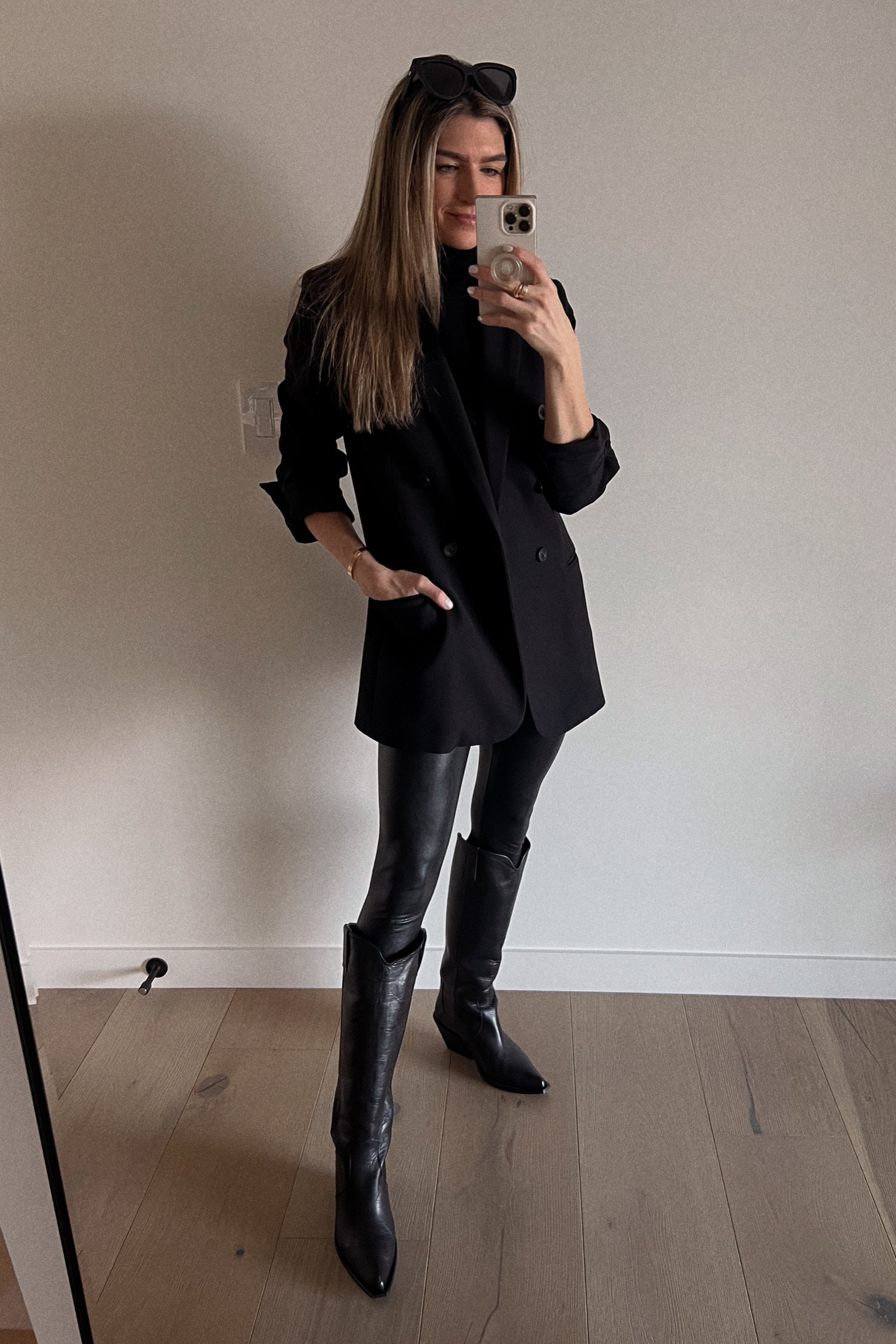 mix your blacks and play with different materials for one badass winter look 

#LTKstyletip #LTKSeasonal #LTKshoecrush