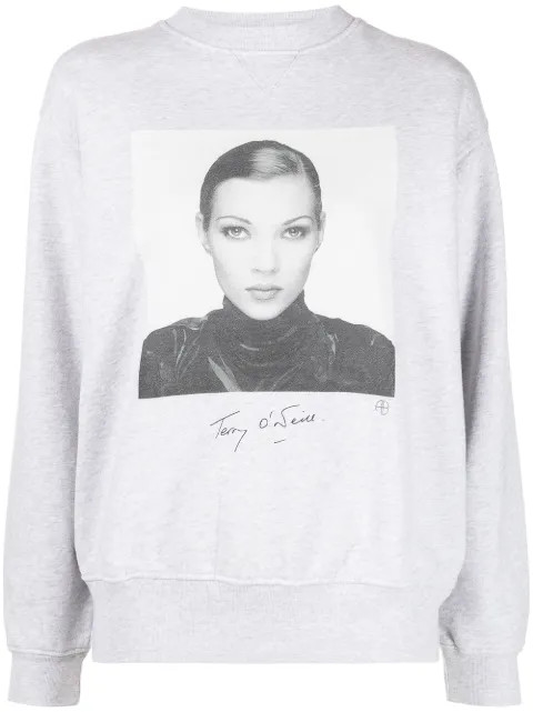 ANINE BING Kate Moss Print Sweatshirt - Farfetch | Farfetch Global