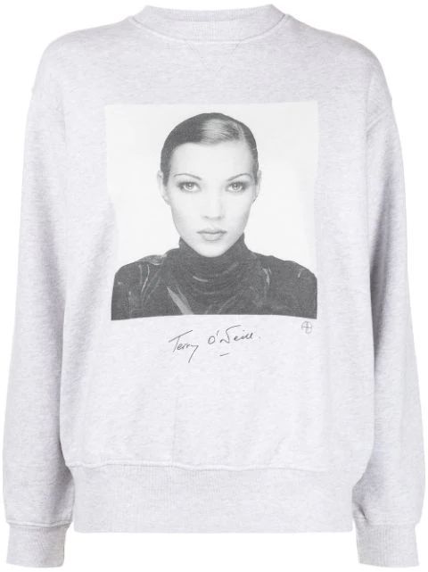 ANINE BING Kate Moss Print Sweatshirt - Farfetch | Farfetch Global