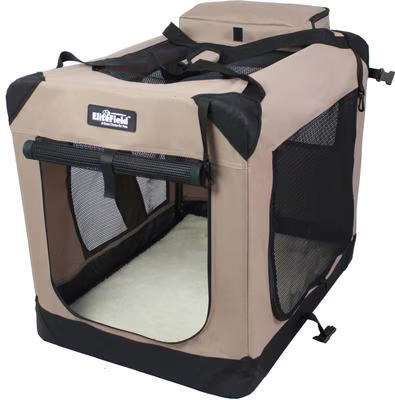 EliteField 3-Door Collapsible Soft-Sided Dog Crate, Blue Gray, 42 inch | Chewy
