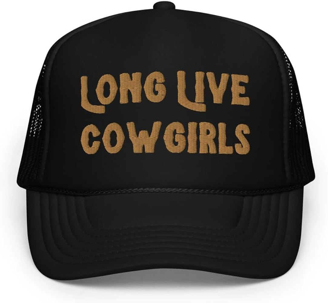 Long Live Cowgirls Embroidered Adjustable Foam Trucker Hat, Country Girl Hat | Amazon (US)