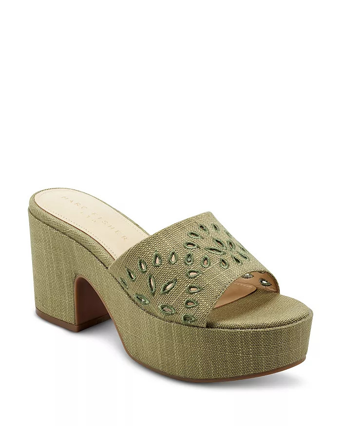 Marc Fisher LTD. Women's Foreva Almond Toe Eyelet Detail High Heel Platform Sandals   Back to res... | Bloomingdale's (US)