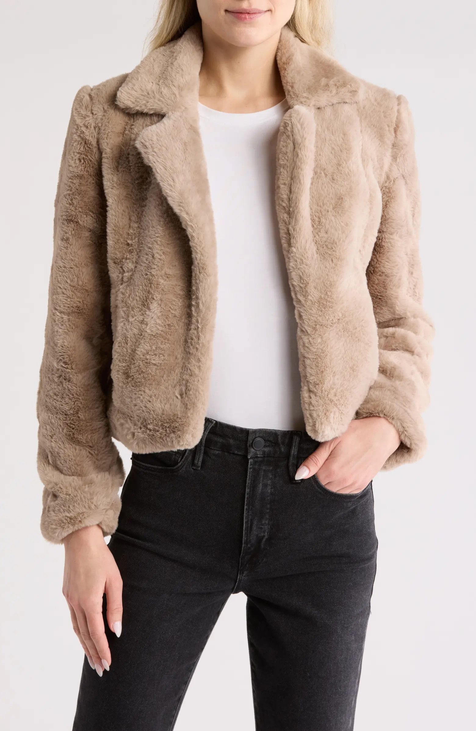 Faux Fur Crop Jacket | Nordstrom Rack