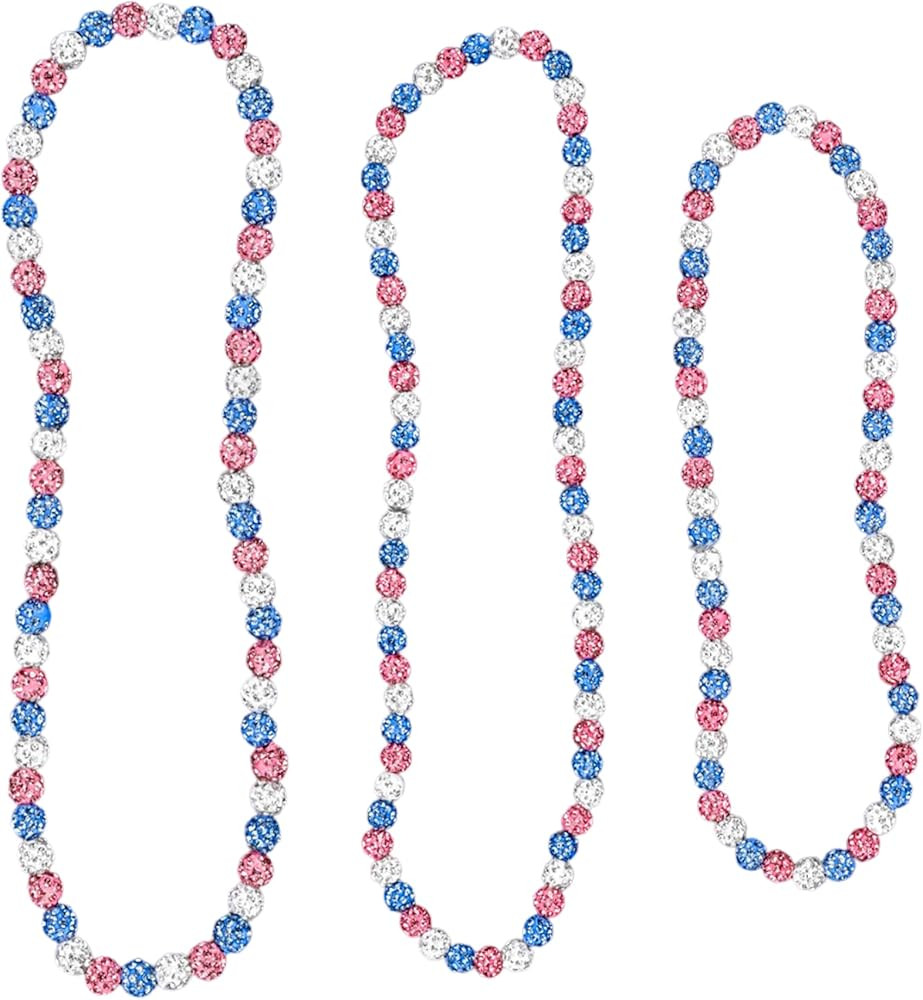 Dirty Mids Ice Baseball Necklace – Rhinestone Beaded Baseball Chain for Boys & Teens – Elasti... | Amazon (US)