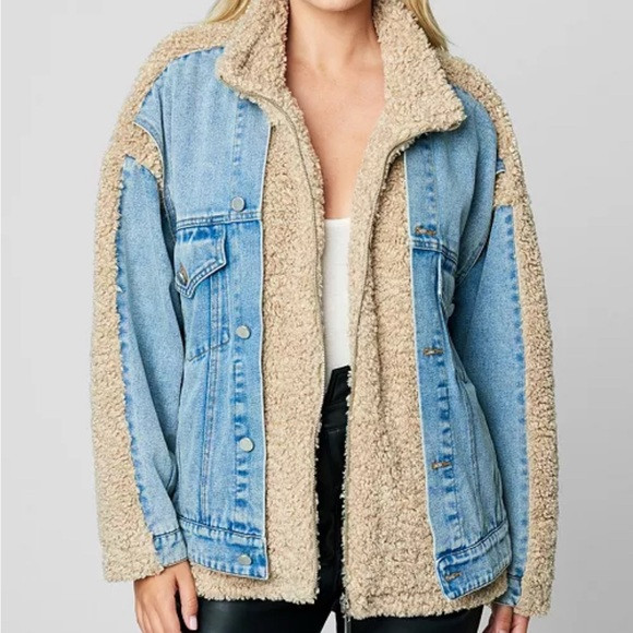 Women's Denim and Sherpa Jacket | Poshmark