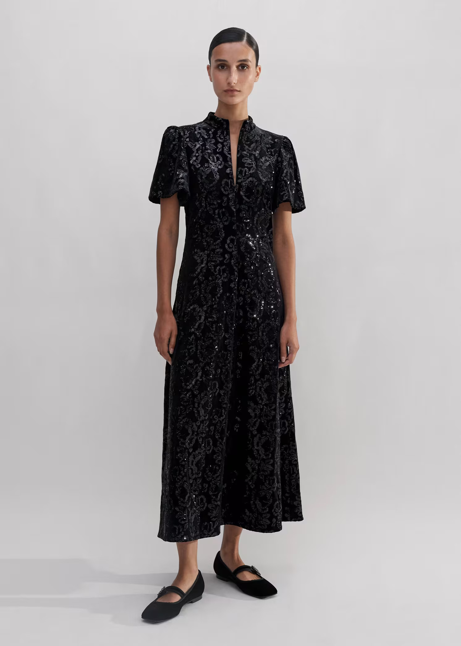knee length dresses for ladies TIFFANY Wrap Dress Short Sleeves – Look Want Wear Love main image 1