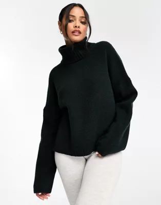 Abercrombie & Fitch roll neck jumper in black | ASOS (Global)