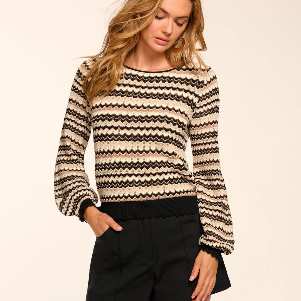Fiora Long Sleeve Sweater | Ramy Brook