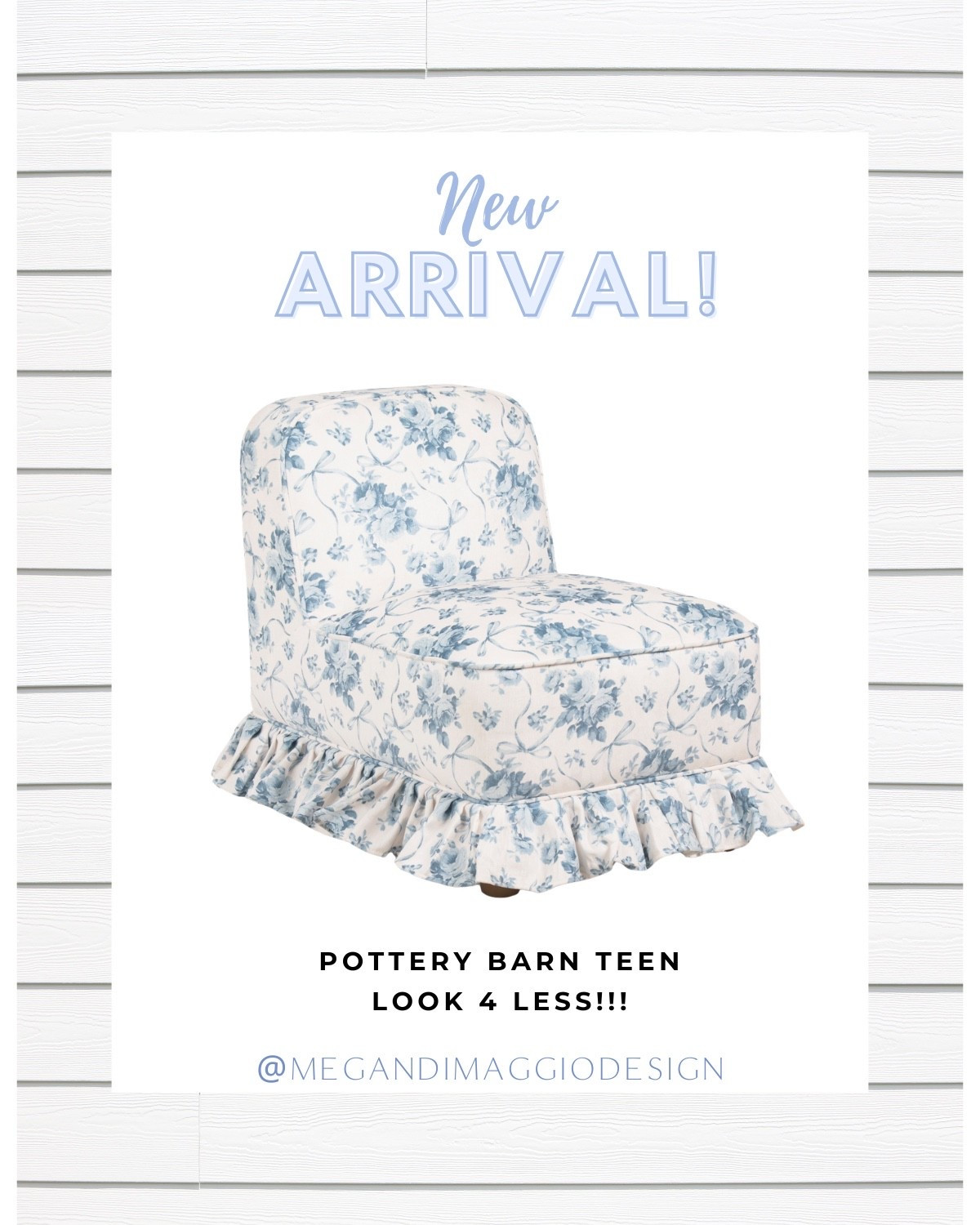 Wow!! New pottery barn teen x love shack fancy vibes slipper chair just added!! Love the blue & white floral 😍🙌🏻 can’t believe the price!!

#LTKHome #LTKSaleAlert