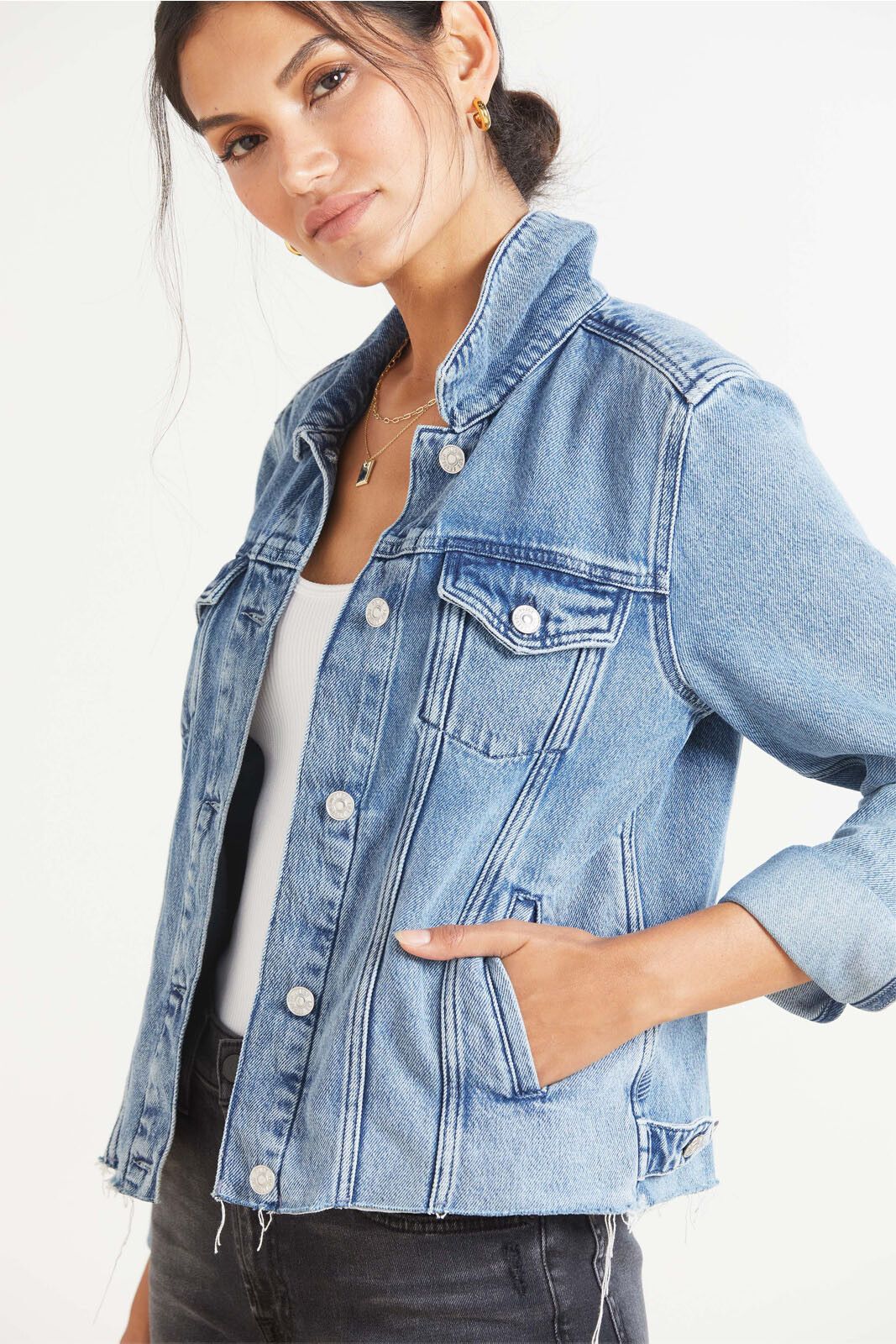 PAIGE Rowan Denim Jacket | EVEREVE | Evereve