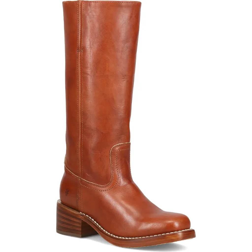 Frye Campus Knee High Boot in Saddle - Montana Leather at Nordstrom, Size 7 Regular Calf | Nordstrom