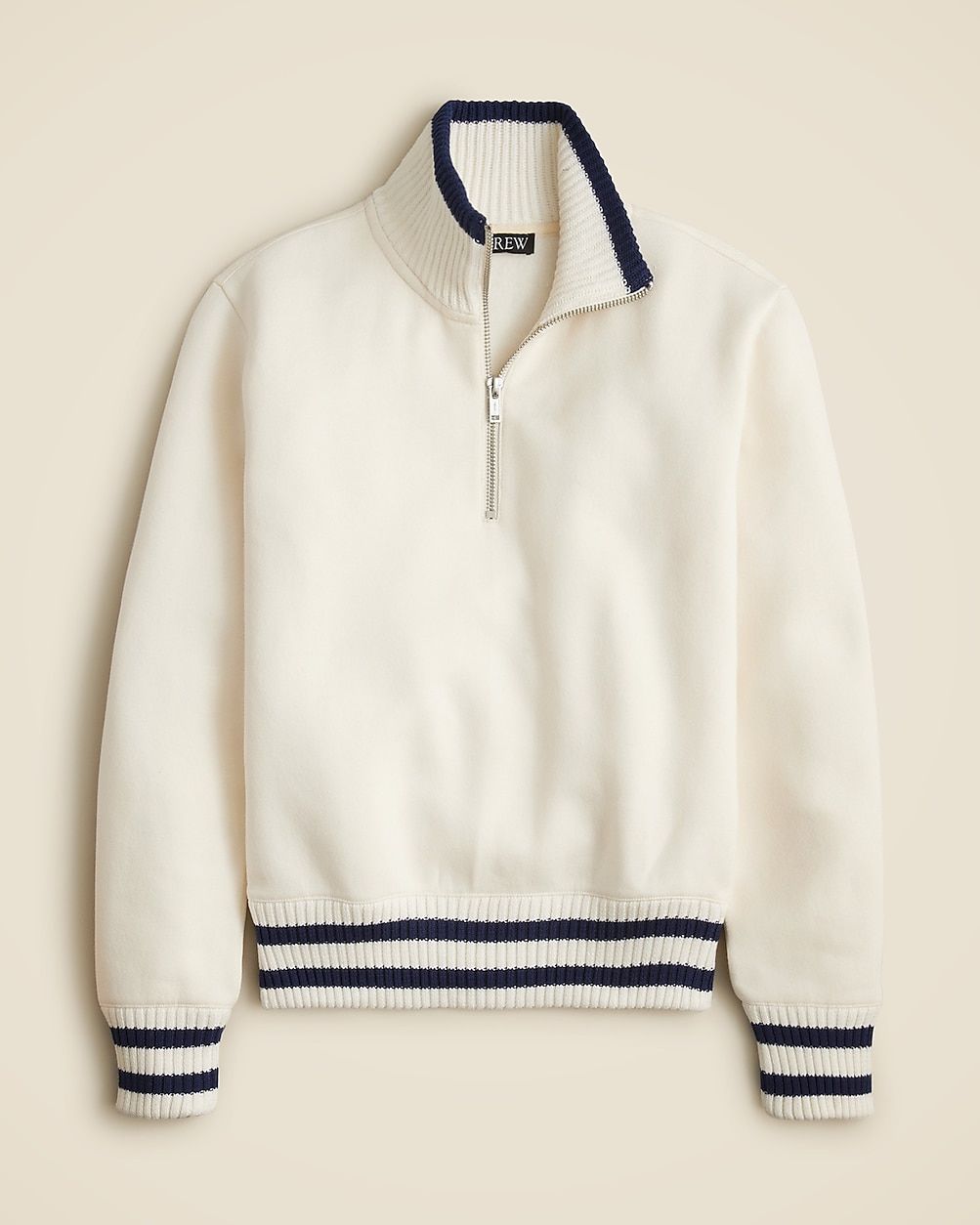 Heritage fleece half-zip sweatshirt with contrast trim | J. Crew US