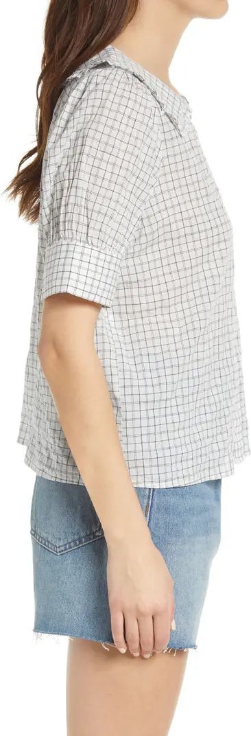 Women's Windowpane Check Peter Pan Collar Shirt | Nordstrom