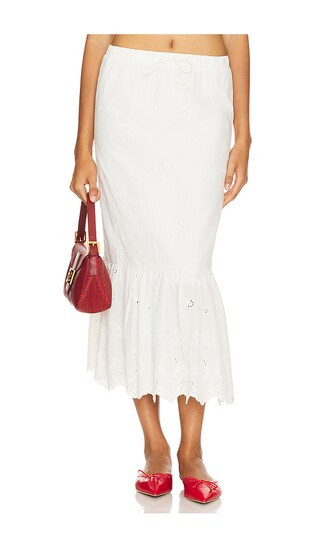 Sagres Maxi Skirt in White | Revolve Clothing (Global)