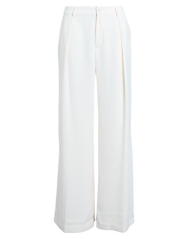 Lauren Ralph Lauren Double-face Georgette Wide-leg Pant Woman Pants Cream Size 2 Polyester | YOOX (US)