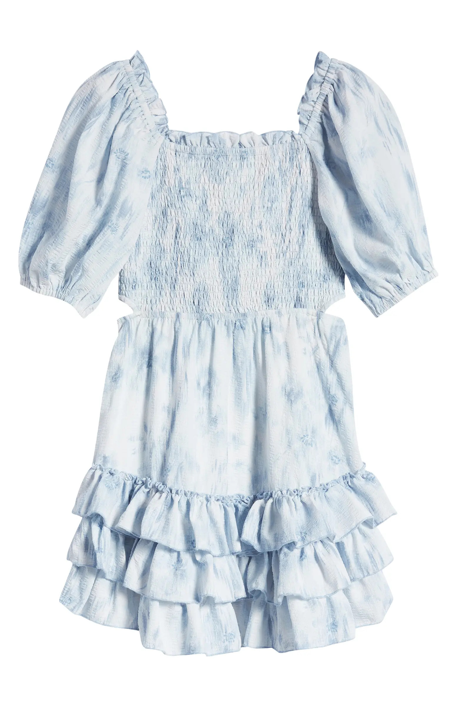 Truly Me Puff Sleeve Cutout Dress | Nordstrom | Nordstrom