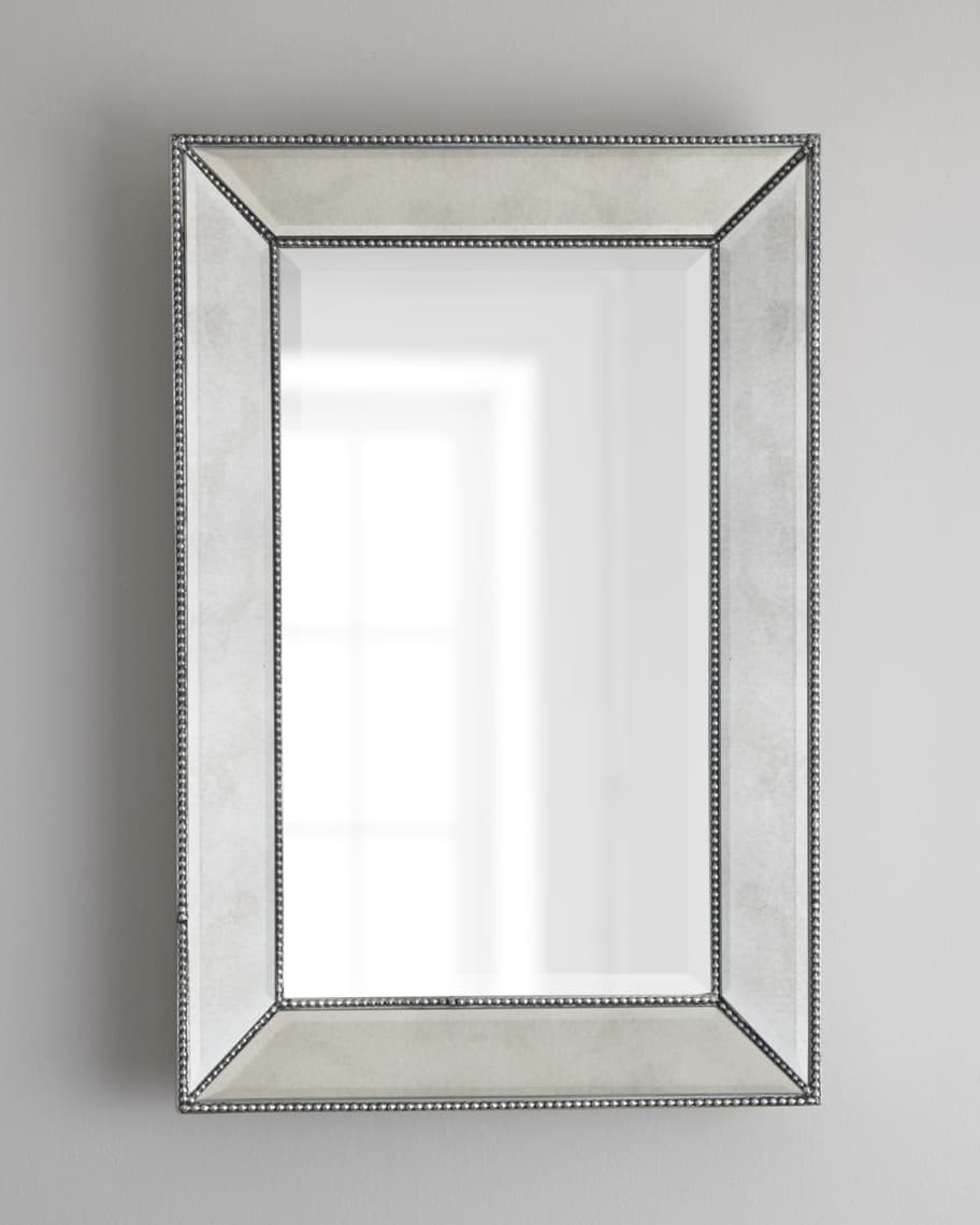 Beaded Wall Mirror, 26"W | Horchow