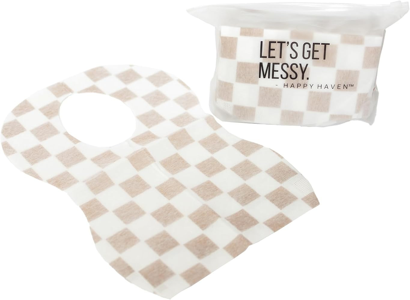 Happy Haven Disposable Baby Bibs for Baby & Toddlers, 25 Pack, Restaurant Baby Bib, Toddler Baby ... | Amazon (US)