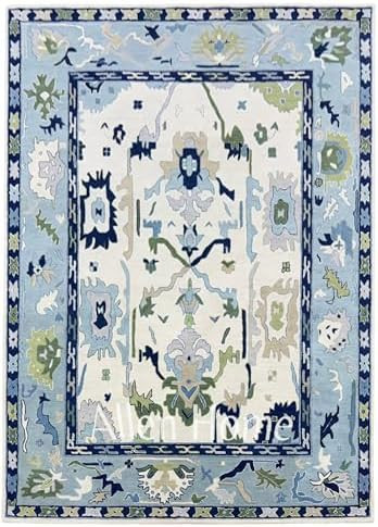 Allen Home Hand Tufted Oushak Wool Rugs - Pastel Ushak Area Carpets Suitable for Living Room, Bed... | Amazon (US)