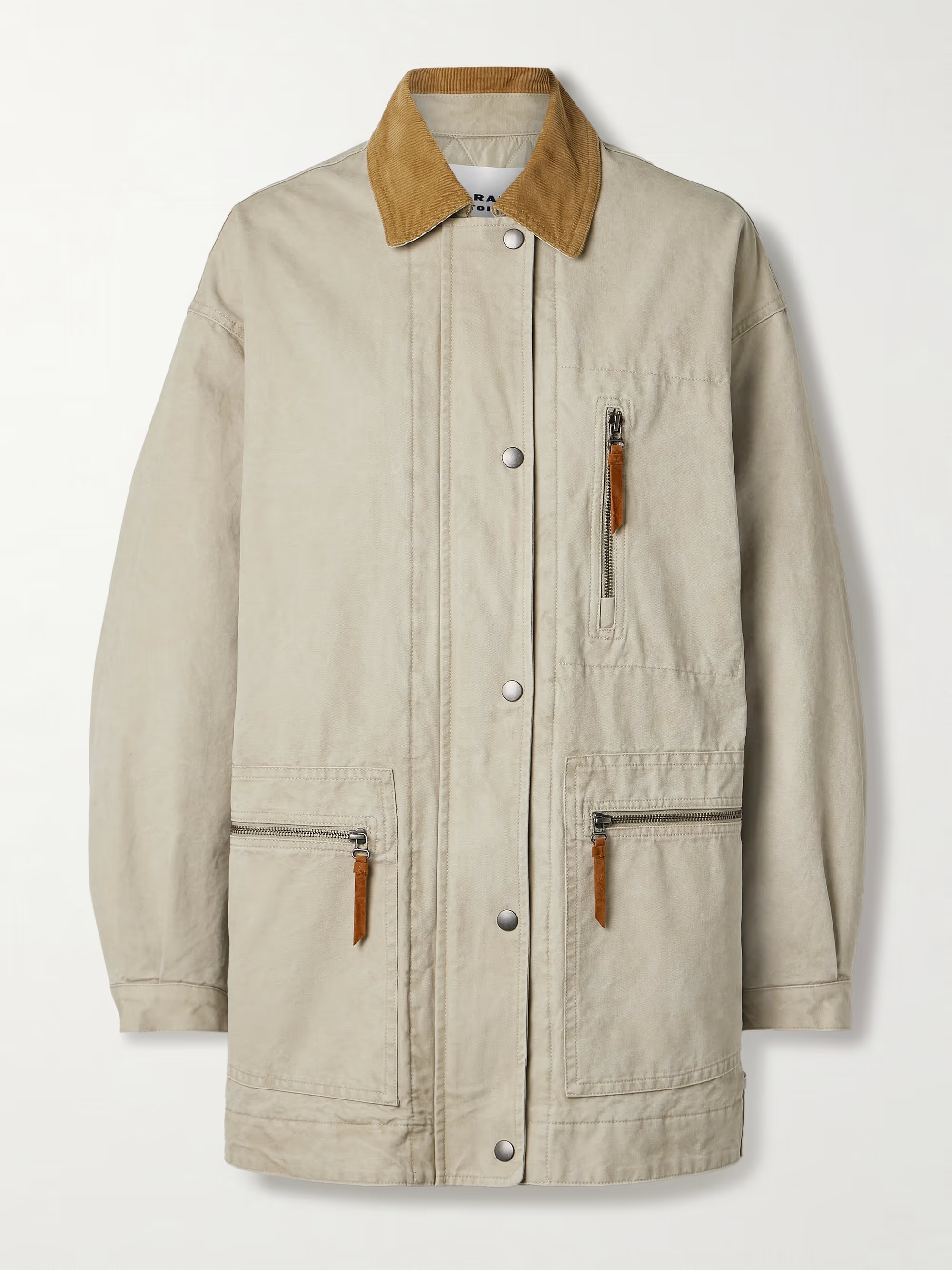 Kimelia corduroy-trimmed cotton-canvas jacket | NET-A-PORTER APAC