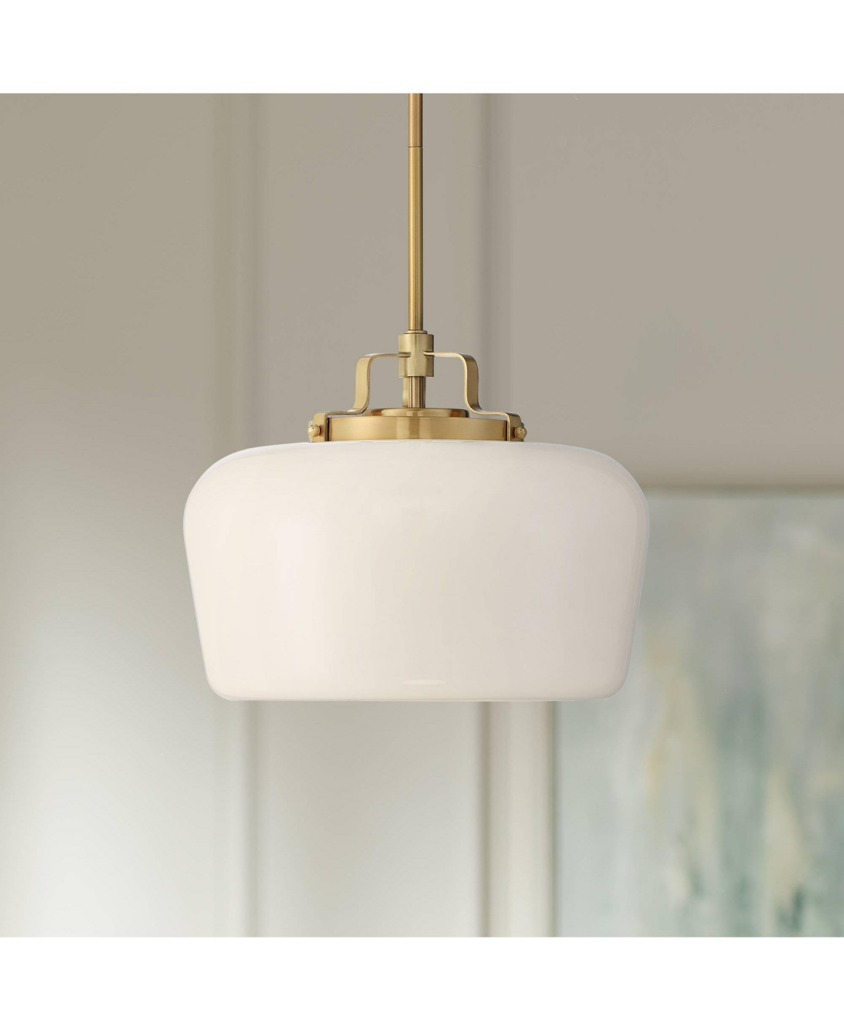 Mystic Gold Pendant Chandelier Lighting 15" Wide Modern Opal White Glass Shade 3-Light Fixture for Dining Room Living House Foyer Kitchen Island Entry | Macy's