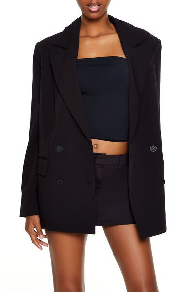 Peak Lapel Longline Blazer | Forever 21