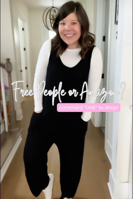 Comment LINK to shop the perfect cozy jumpsuit under $40!

Couldn’t resist picking up this cutie in more than one color- it’s perfect for working from home (I wore it today!), running after your toddler (did that yesterday), or when you just want to be comfy but pulled together.

Dare I say it’s perfection??

I wear a size M for a slightly oversize fit - it does stretch as you wear it so if between sizes, size down :)

How would you style this jumpsuit?? 

#LTKmidsize #LTKfindsunder100 #LTKfindsunder50