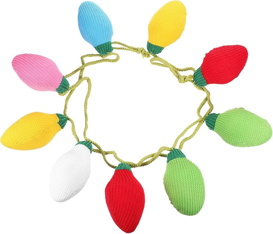 VOSAREA Christmas Felt Lightbulb Garland Knitted Bulb Pendant Ceiling Mantle Hanging Garland Xmas... | Amazon (US)