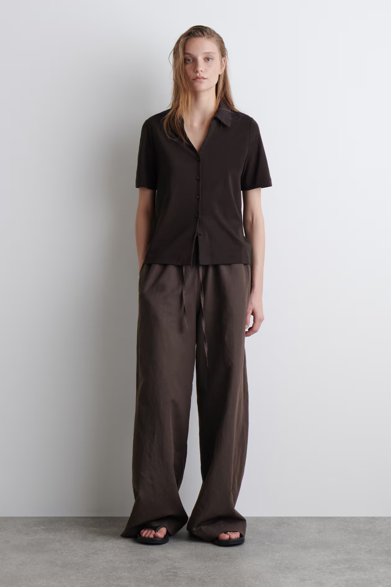 WIDE-LEG LINEN DRAWSTRING TROUSERS | H&M (UK, MY, IN, SG, PH, TW, HK)