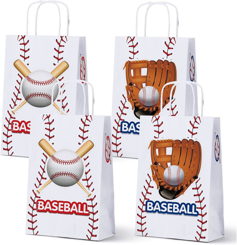 KALEFO 16PCS Baseball Gift Bags Strike Game Party Supplies Sports Table Decorations Party Favors ... | Amazon (US)