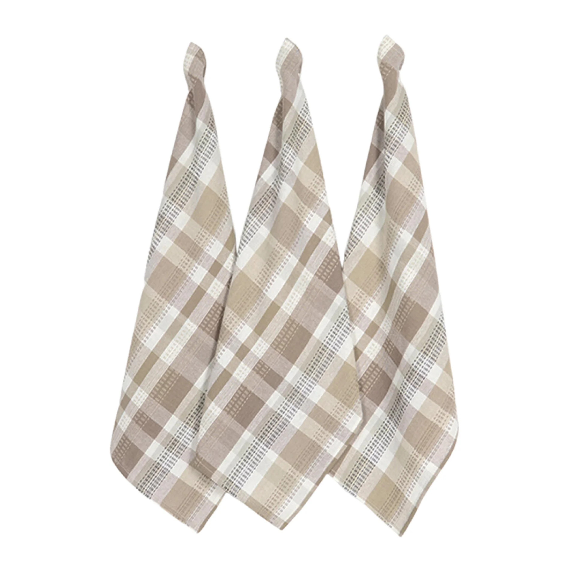 Natural Checkered Handloomed Kitchen Towels (set of 3) - Cove Home | Cove Home