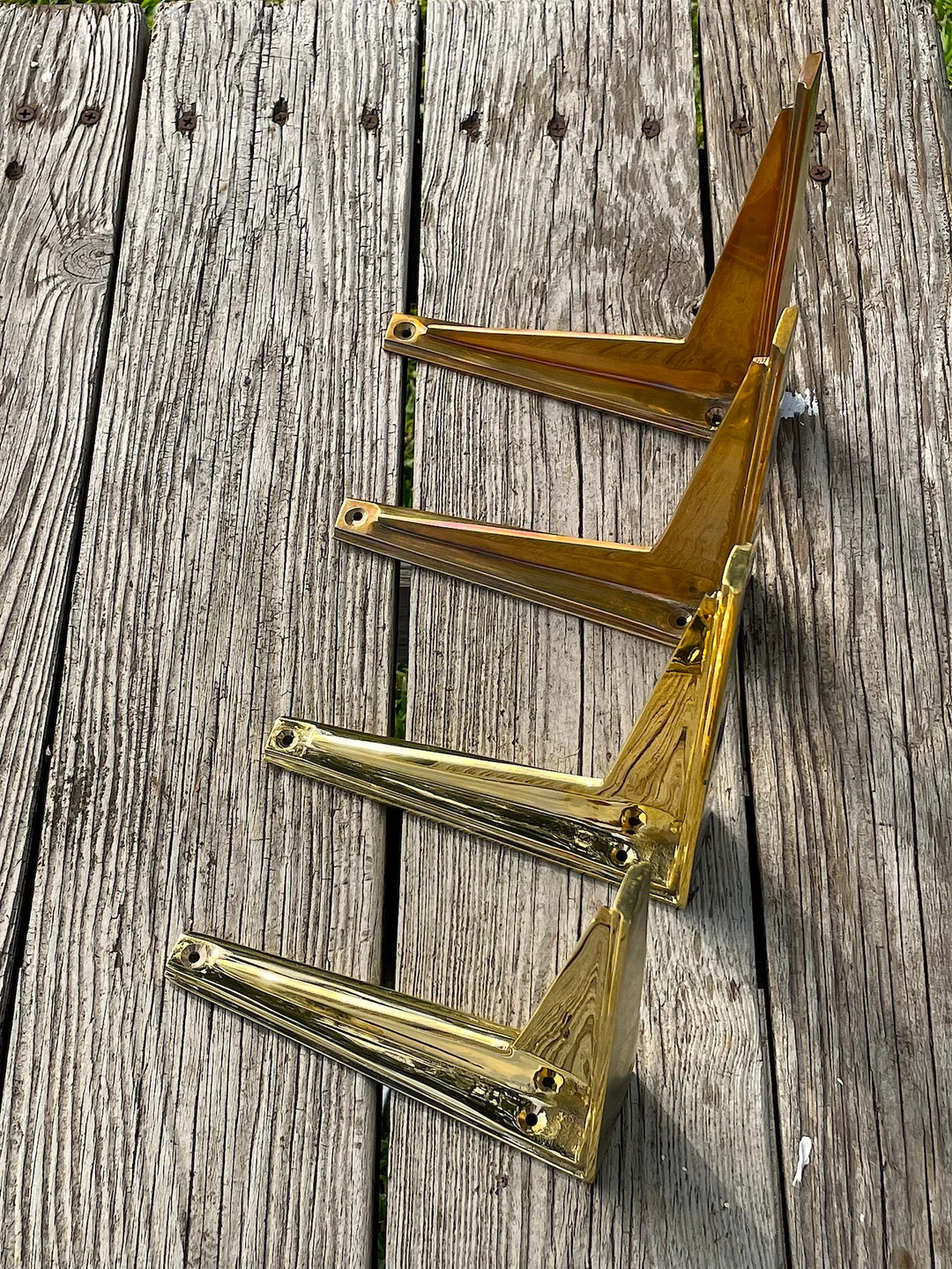 Unlacquered Brass Shelf Bracket - Etsy | Etsy (US)