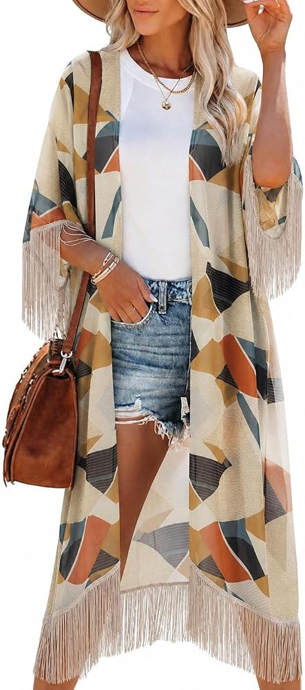 Bestshe Women's Floral Kimono Cardigan | Amazon (US)