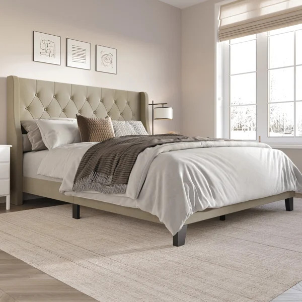 Araylia Upholstered Wingback Bed | Wayfair North America