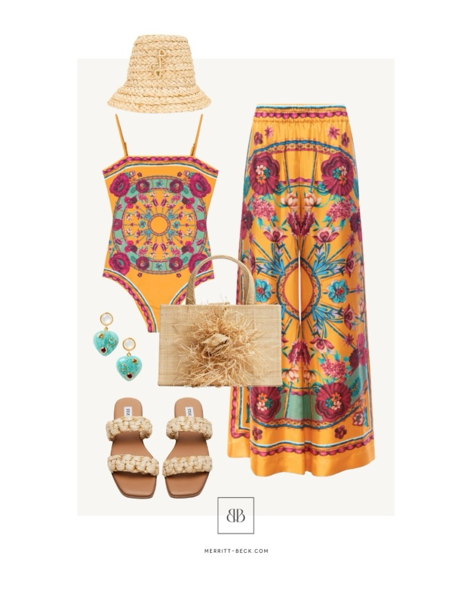 So inspired by all things La DoubleJ for the coming season! This swimsuit + coverup pant combo is so gorgeous 😍 

#LTKswim #LTKshoecrush #LTKitbag