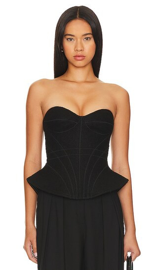 NBD Arlette Corset Top in Black. - size S | Revolve Clothing (Global)