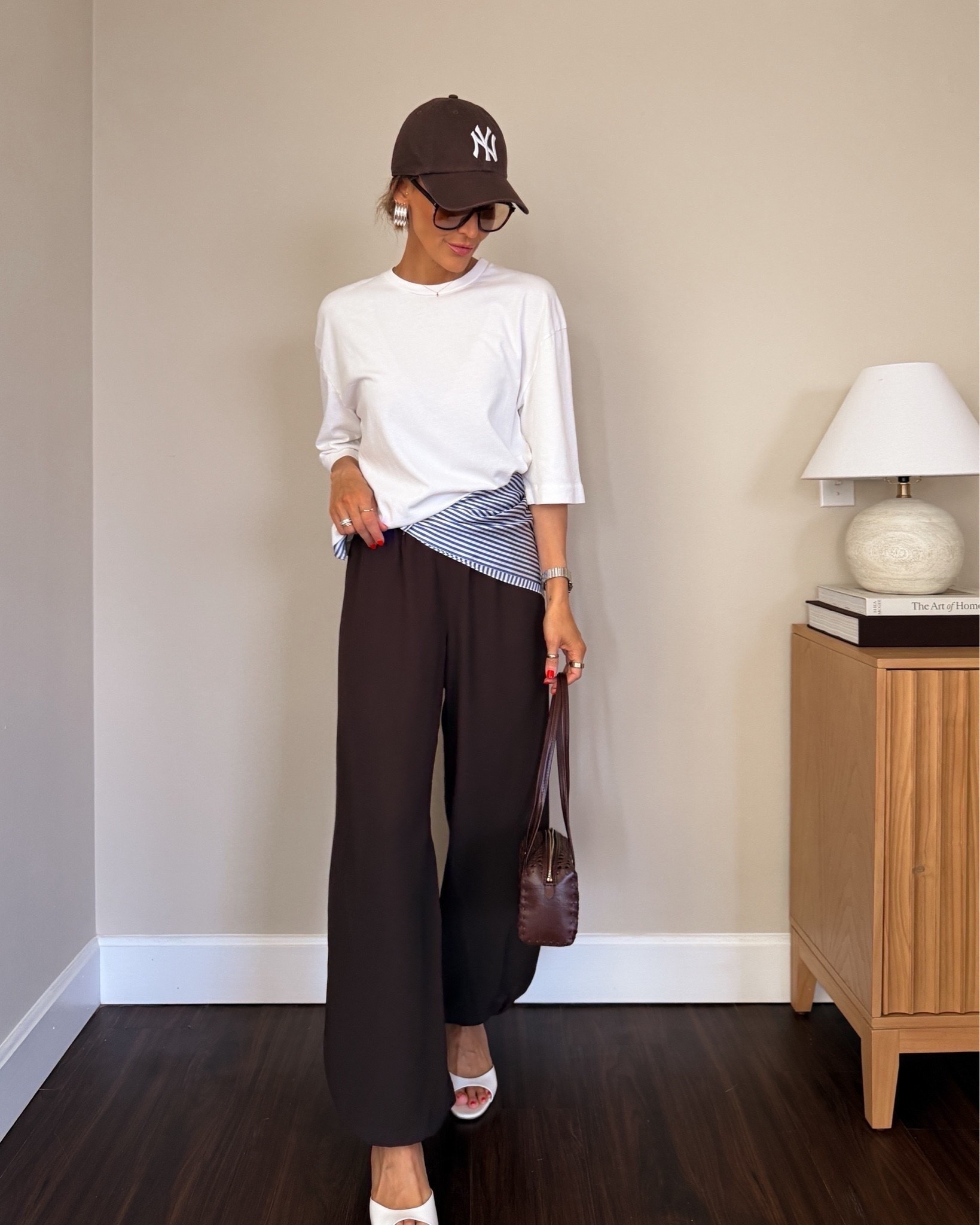 Elevated summer travel outfit! Pants 2 elastic waist and pockets on sale paired with an oversized tee! This adorable scarf is 50% off now!

#LTKSaleAlert #LTKgrwm #LTKootd