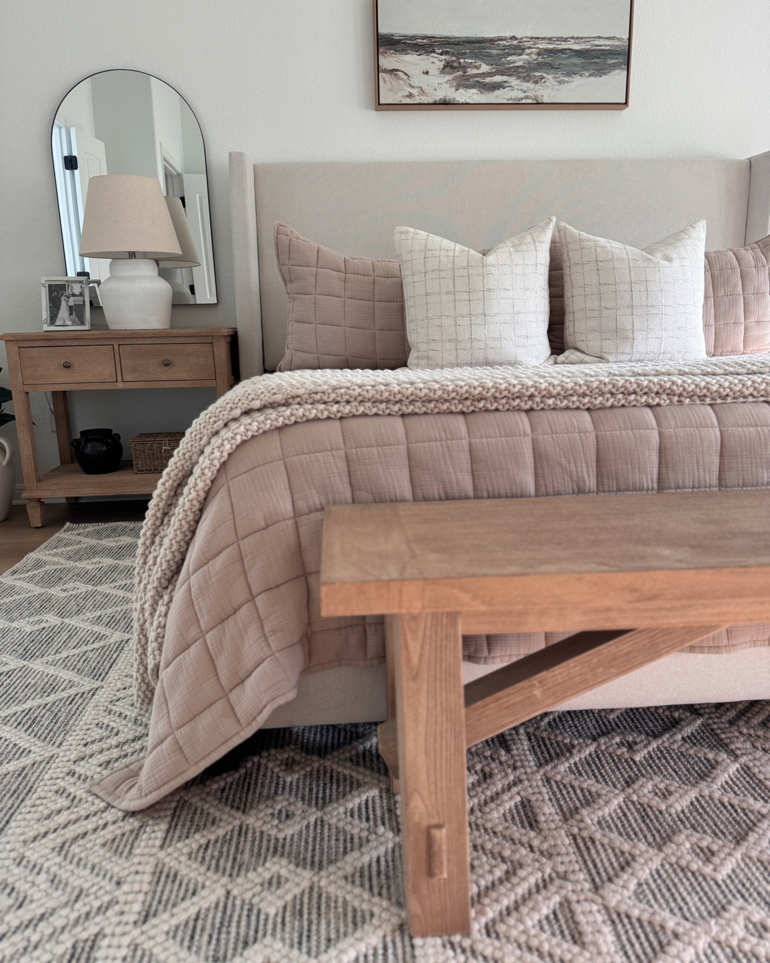 Bedroom Goals 🛏️🌤️ is this your vibe?

Comfy, Textured, Neutral and Layered is my vibe.

Sharing all my bedroom links!

Quince bedding, bedsure duvet, amazon finds, quince quilt, jute rug, pottery barn style, looks for less, bedframe, wayfair finds, wood bench, upholstered bed frame, neutral bedding

#LTKStyleTip #LTKFindsUnder100