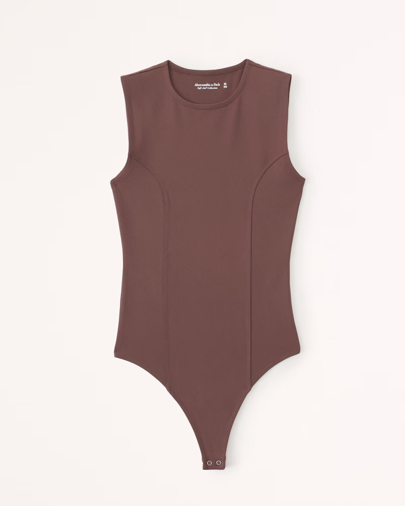 Double-Layered Seamless Fabric Crew Tank Bodysuit | Abercrombie & Fitch (US)