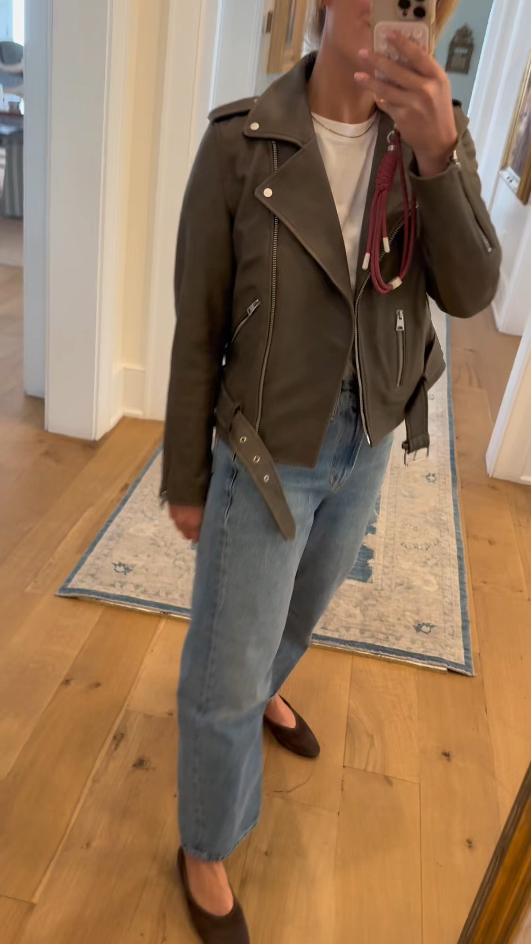 This leather jacket just dropped at @onequince and I will be wearing it on repeat all fall long. 

 #quincepartner #LTKSeasonal #LTKStyleTip #LTKWorkwear