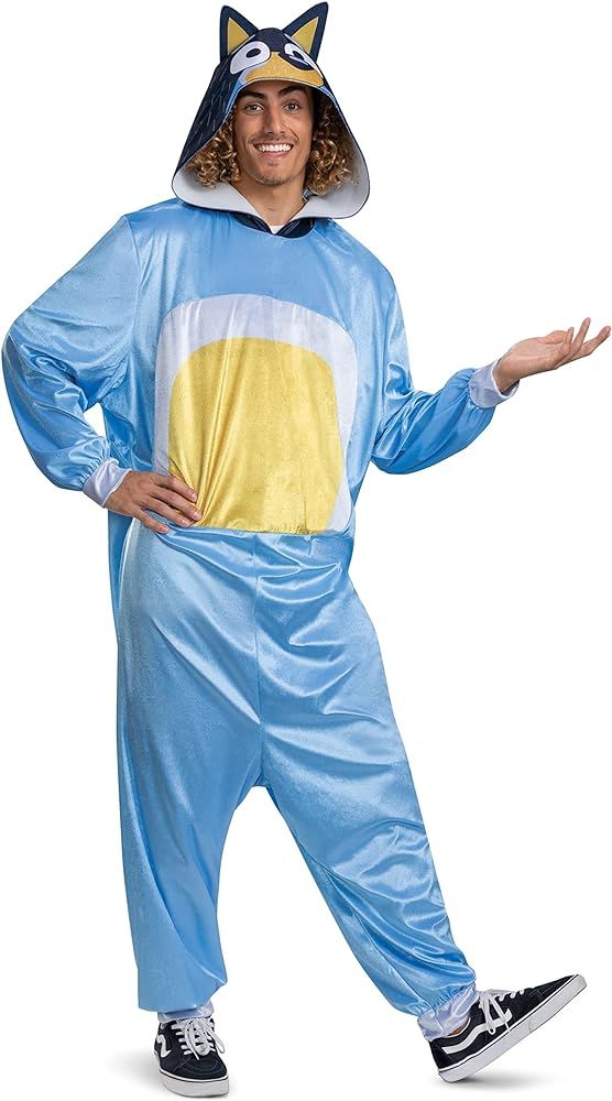 Disguise Bluey Bandit Costume, Official Bluey Dad Costume and Headpiece, One Size Large/XL (42-46... | Amazon (US)