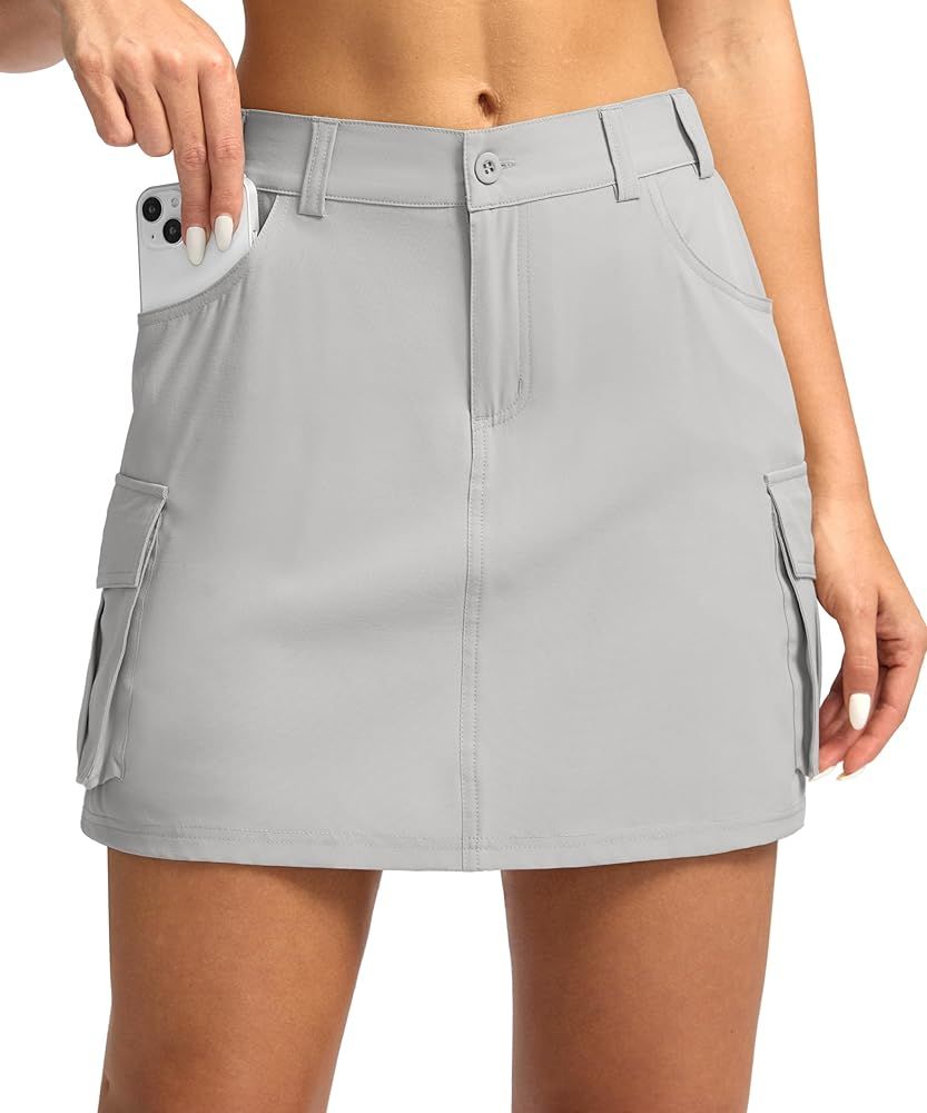 G Gradual Women's Skort 5 Pockets Cargo Skirt Golf Skirts Skorts for Women Casual Summer Hiking | Amazon (US)