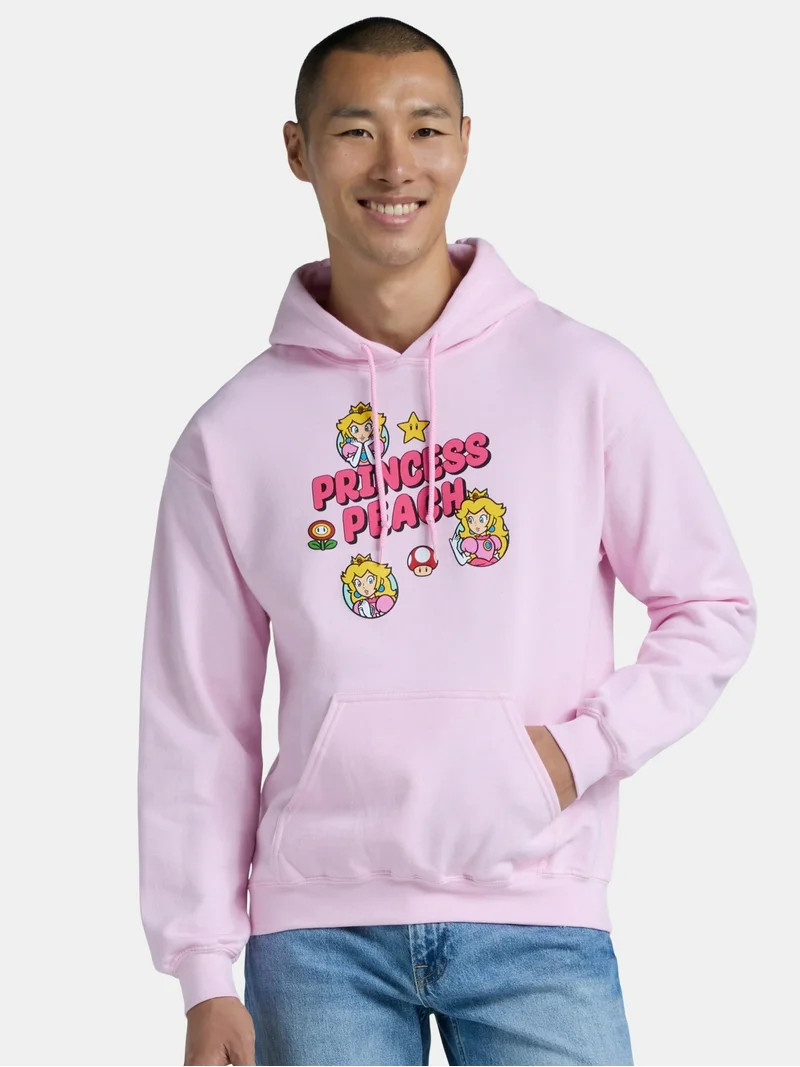 Super Mario Men's and Big Men's Princess Peach Graphic Hoodie, Sizes S- 3XL | Walmart (US)