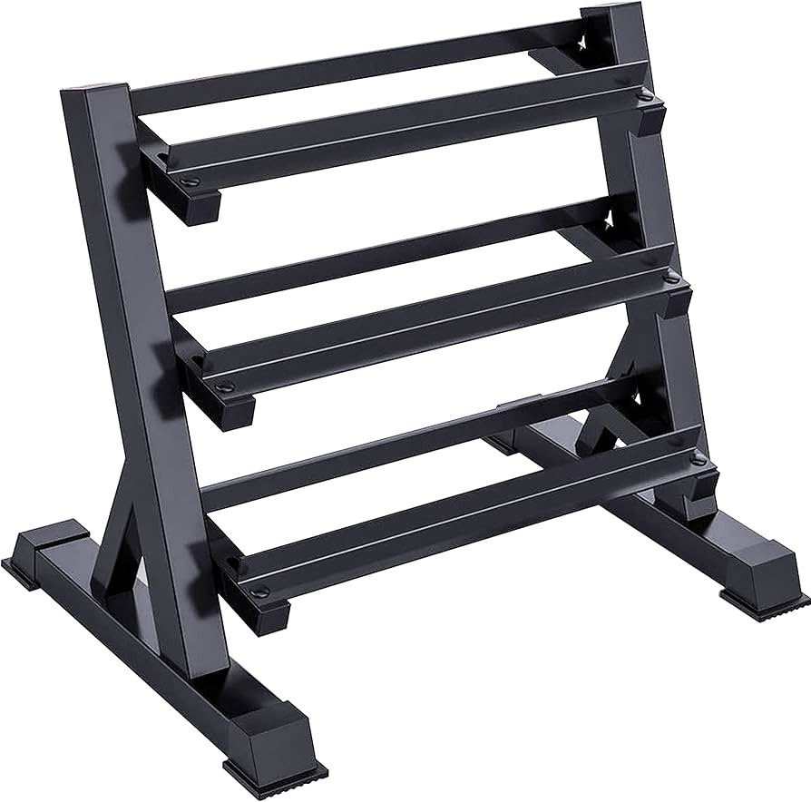Zlinke 3-Tier Dumbbell Rack Multilevel Weight Storage Organizer for Home Gym, Weight Rack for Dum... | Amazon (US)