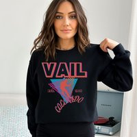 Vail Retro 80S Style Ski Sweatshirt, Colorado Vintage Sweater, Trendy Skiing Shirt, Resort Apparel, Mountain Crewneck | Etsy (US)