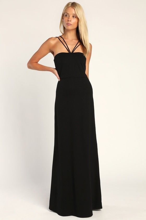 Black Maxi Dress | Fall Black Dress Black Dresses | Black Wedding Guest Dress | Black Evening Dress | Lulus (US)