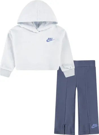 Nike Home Swoosh Home Velour Hoodie & Flare Leggings Set | Nordstrom | Nordstrom